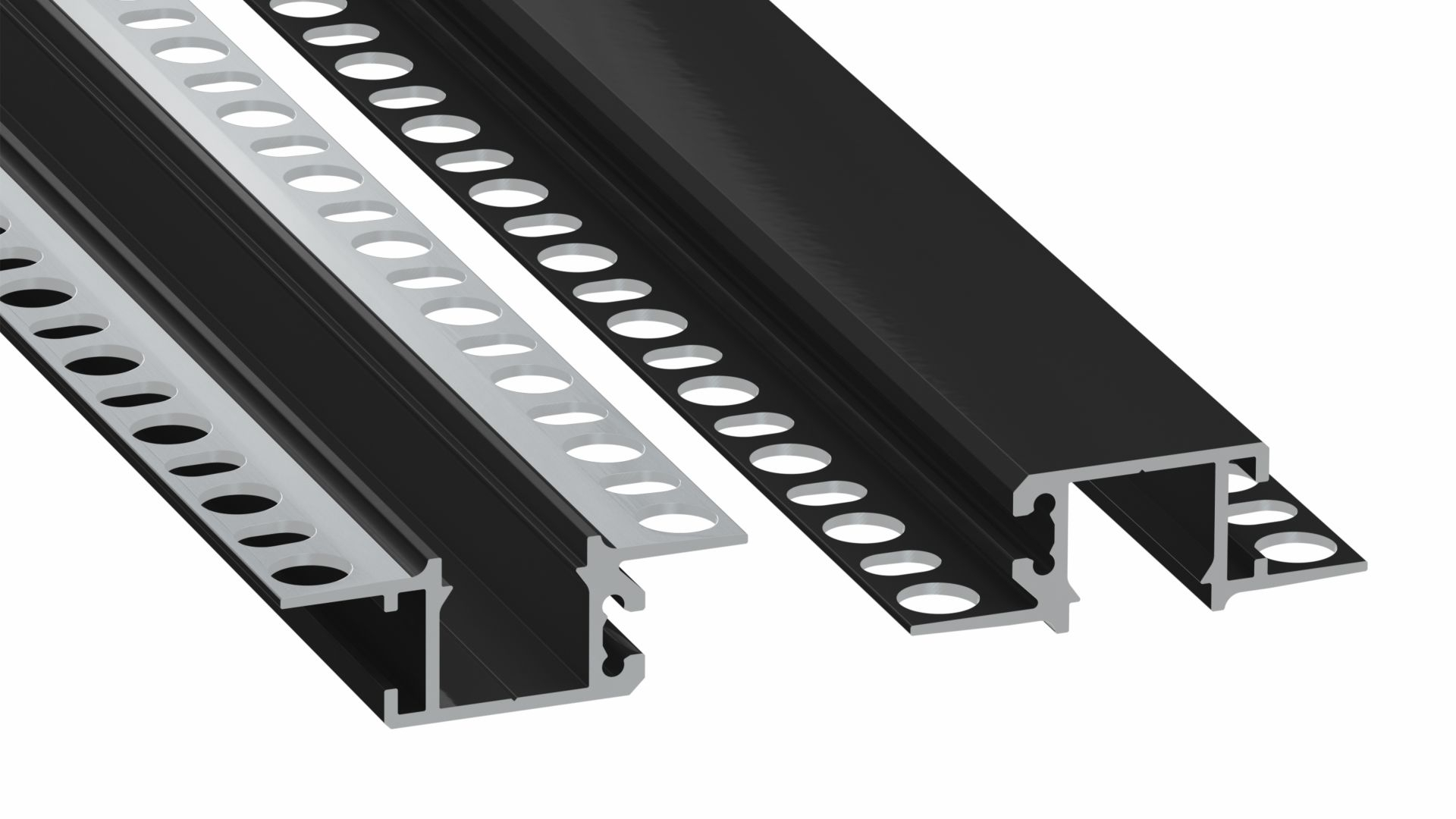 Lumines profile type Mono lacquered black, 6,15 m